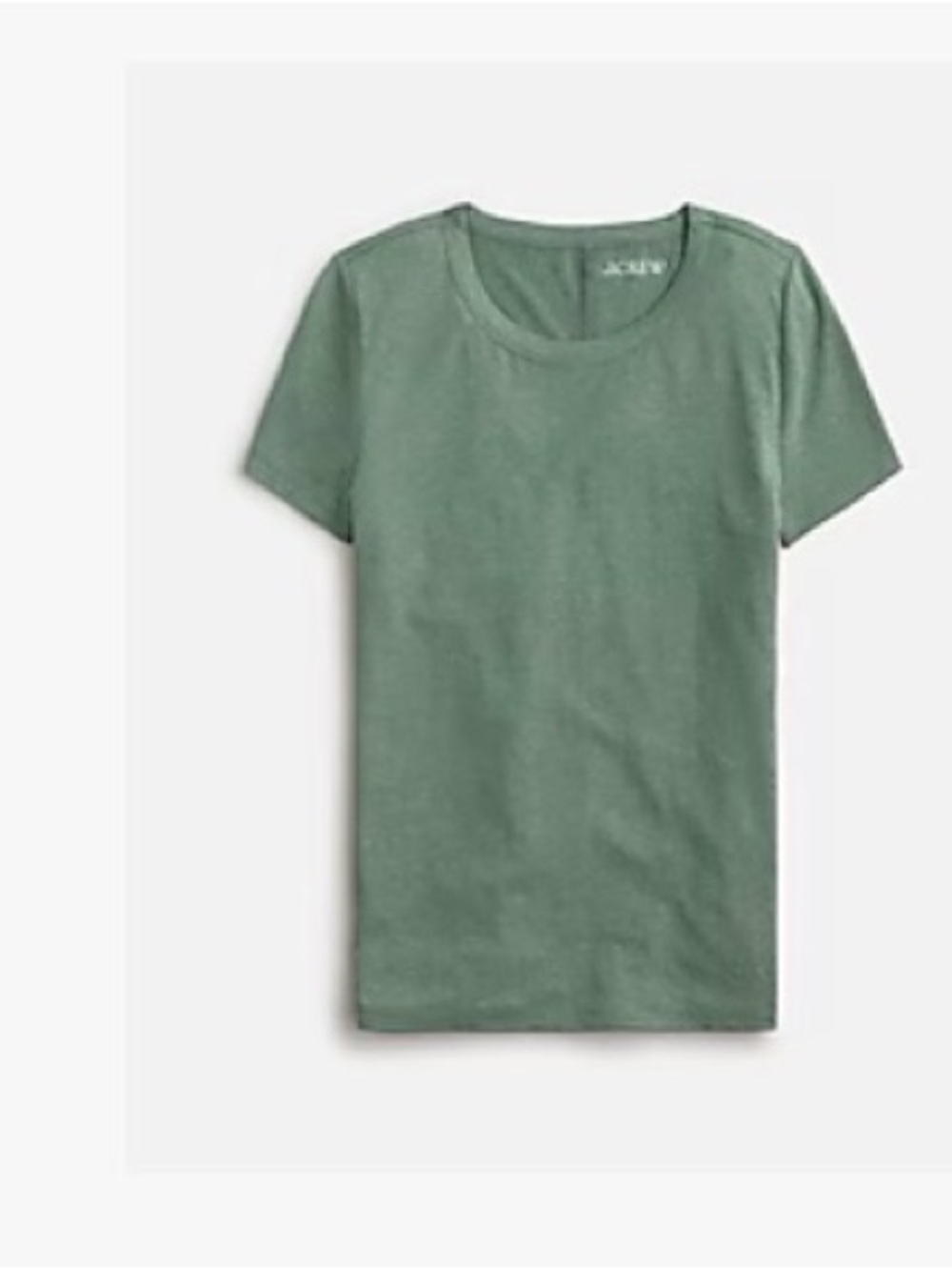 J. Crew Stretch linen Crewneck Tee in green size medium